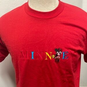 Red short sleeve t shirt with Minnie Mouse size large